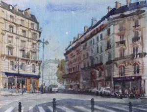 Rue de Dunkerque Paris 9e II - Watercolour on paper © Jonathan Bray 2015