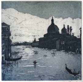 Grand Canal Winter - Etching and aquatint by Jonathan Bray