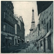 Paris Rue Saint Dominique - Etching and aquatint by Jonathan Bray